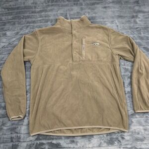 Drake Waterfowl Camp Fleece Quarter Snap Pullover Tan XL Magnattach Pocket